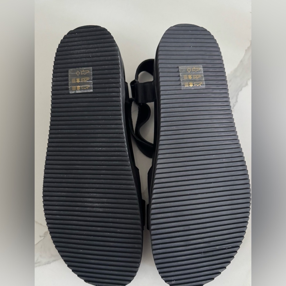 NEW Rudsak sandals black leather strap classic office sleek street rare 45/11.5 - Picture 6 of 9